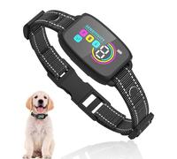 PZCC Collier Anti aboiement pour Chiens 3,6-54,4 kg - IP67 Étanche Collier D'aboiement avec Écran LCD Couleur 7 Modes Réglables (Vibration/Bip) Collier de Choc pour Chiens Pas De Choc Appareil