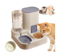 PZCC Distributeur De Croquettes pour Chat,2 en 1facile à Nettoyer Abreuvoir Automatique pour Animaux De Compagnie,pour Petit Chien,Chat, Chaton, Animal De Compagnie (Bleu, Bol en céramique)