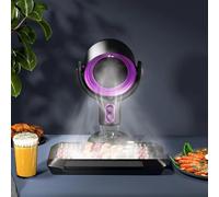 PZCC Hotte Portable de Cuisine, Mini Hotte Aspirante, Fonctionnement à Faible Bruit, 180 M³/H Forte Aspiration, Mode Recyclage avec Filtre à Charbon, pour Fondue de Cuisine, Barbecue (Violet foncé)