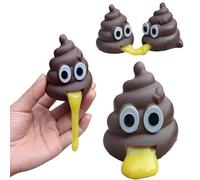PZCC Jouet « Caca » Créatif et Loufoque - Anti-Stress « Caca Vomisseur » - Faux excréments réalistes pour farces - Jouet Anti-Stress à Presser (Lot de 2), 5,5 x 6 cm