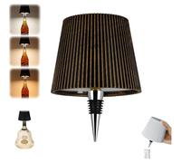 PZCC Lampe Bouteille Sans Fil,Lampe de Table Sans Fil Rechargeable 2000mAh, Lampe led Decoration Moderne, Lampe De Table Tactile Sans Fil Pour Bar Restaurant Accessoires et Décorations (Bronze)