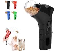 PZCC Lanceur de Collations pour Chat, Catapulte de Nourriture pour Chien, Jouet Interactif Portable, Jouet Amusant pour Animaux de Compagnie, pour Animaux de Compagnie Exercice de Réaction (Noir)