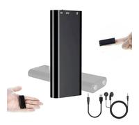 PZCC Mini enregistreur vocal, 16 Go à activation vocale, ultra compact avec lecteur MP3 et interface USB, adapté pour les discours, conférences, réunions et autres occasions