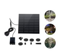 PZCC Outdoor Solar Fountain 1.5W, 6 Fountain Styles, Floating Solar Fountain Pump, Suitable for Garden Ponds and Bird Baths (Water Spray Height 85cm)