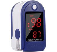 PZCC Oxymetre de Doigt Professionnel, Saturometre Oxymetre, Oxymètre de Pouls Portable, Moniteur de Fréquence Cardiaque Électronique, avec Batterie, pour Enfants et Adultes Mesure Spo2 (Bleu)