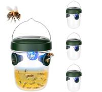 PZCC Piege Frelon Asiatique avec Lumières, Piege Frelons Exterieur à Suspendre Vivant à Trois Canaux, Kit Piège Solaire A Frelon Asiatique Selectif, pour Exterieur Jardin Balcon (4)