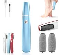 PZCC Ponceuse Pieds Electrique, Râpe Pied Électrique Rechargeable, Expérience de Pédicure à Domicile, avec Une Tête de Meulage de Remplacement, Anti-Callosités, pour Femmes Pédicures (Bleu)