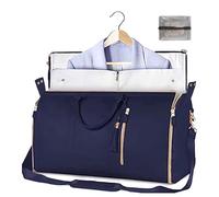 PZCC Sac de Voyage Pliable, Foldable Travel Bag, Cabin Travel Bag,2 in 1 Hanging Suitcase, Sac Voyage Femme, with Shoe Compartment, for Business Trips and Weekend Getaways (Bleu Roi)