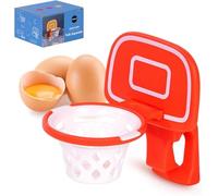 PZCC Séparateur de ProtéInes de Jaune D'œuf,Support de Basket-Ball, Séparateur D'œufs Crus, Gadgets de Cuisine en Plastique, Adapté à La Cuisine, à La Boulangerie, Au Camping, Cuisson (Orange Rouge)