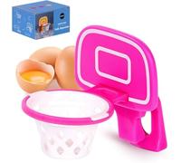 PZCC Séparateur de ProtéInes de Jaune D'œuf,Support de Basket-Ball, Séparateur D'œufs Crus, Gadgets de Cuisine en Plastique, Adapté à La Cuisine, à La Boulangerie, Au Camping, Cuisson (Rose Rouge)
