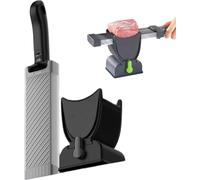 PZCC Trancheuse à Jambon, Trancheuse Manuelle, Trancheus Saucisson, Hachoir à Viande RéGlable, avec Brosse de Nettoyage, Convient pour Couper Du BœUf, de La Poitrine de Poulet et Du Saumon (noir)