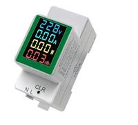 PZE-008 Din Rail électricité numérique compteur d'énergie Watt Kwh wattmètre moniteur ampèremètre voltmètre AC 50-300 V 100A(Colour)