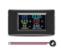 PZEM-020/022VH Détecteur de puissance numérique avec écran couleur, AC 110-220 V, affichage LCD pour tension, courant, puissance active, puissance réactive, fréquence et facteur de puissance