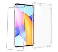 PZEMIN Etui for Huawei Honor 10X Lite Coque - [Crystal] [Quatre Coins Anti-Chute] Transparent Silicone Gel TPU Bumper Clear Protection Case Housse Cover + 1X Film Protecteur Verre Trempé