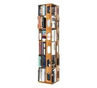 PZEOB Librairies 6 Niveaux rotatifs bibliothèque Bibliothèque bamboue Hauteur réglable Rack d'affichage créatif 360 °