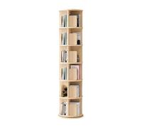PZEOB Librairies à 2-6 Tier à Bois Massif en Bois de Bois tournant pour Un Petit Espace, Coin, Chambre, Bureau à Domicile Rotation de la Bouteille de bibliothèque