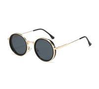 PZEOB Lunettes de Soleil Rondes, Montures de Lunettes de Mode avec Montures de Lunettes à lentilles