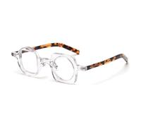PZEOB Montures de Lunettes Montures de Lunettes en acétate Montures de Lunettes asymétriques créatives Unisexe avec lentilles Lunettes décoration Parfaite Match Parfait