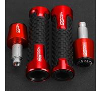 PZGRHWRWD 7/8" 22MM Guidon POUR CFMOTO 450SR 450 SR/SS 450SS 2022 2023 2024 450NK Poignée de Moto Embout de Guidon 450SR(B red black set)