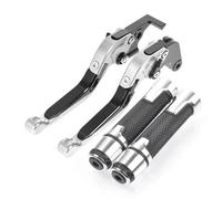PZGRHWRWD Accessoires de moto Leviers de frein et d'embrayage réglables Poignée de guidon POUR KAWASAKI Z1000SX POUR NINJA1000 TOURER 2011-2016 2013 2014(Silver 1)