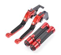 PZGRHWRWD Accessoires de moto Leviers de frein et d'embrayage réglables Poignée de guidon POUR KAWASAKI Z1000SX POUR NINJA1000 TOURER 2011-2016 2013 2014(Red 2)