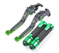 PZGRHWRWD Accessoires de moto Leviers de frein et d'embrayage réglables Poignée de guidon POUR KAWASAKI Z1000SX POUR NINJA1000 TOURER 2011-2016 2013 2014(Green 1)
