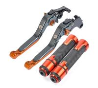 PZGRHWRWD Accessoires de moto Leviers de frein et d'embrayage réglables Poignée de guidon POUR KAWASAKI Z1000SX POUR NINJA1000 TOURER 2011-2016 2013 2014(Orange 1)