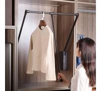 PZJDFDC Barre D'armoire Extensible - Tringle À Vêtements Réglable, Tringle À Vêtements Réglable De 51 À 121 Cm, Tringle À Vêtements Extensible, Tringle À Vêtements À Double Amortisseur(510-660mm)