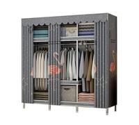 PZJDFDC Porte - Vêtements Extractible - Tringle À Vêtements Extensible, Armoire en Toile avec Tringle De Suspension, Étagères Et Organiseur De Rangement pour Vêtements en Tissu(B)