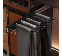 PZJDFDC Porte - Vêtements Extractible - Tringle À Vêtements Extensible, Cintre Télescopique Latéral, Charge Utile 25 Kg, Tringle À Vêtements en Acier Inoxydable(Installation on The Left)