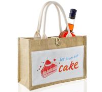 PZJOALN Sacs en jute, sacs de plage, sacs pour mamans - let them eat cake, cadeaux pour femmes retraitées