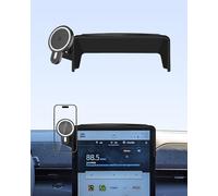 PZK Support de téléphone de voiture pour Ford Mustang Mach-E 2021 2022 2023 2024 2025 Accessoires écran de 39,5 cm Clip fixe magnétique 15 W Chargeur rapide sans fil Support de téléphone avec boîte de