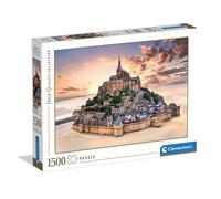 Clementoni – Puzzle pour adultes The Mont Saint-Michel Rising 1500 pièces HQC Fabriqué en Italie