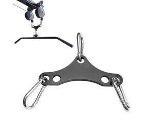 Pzmjwkyn Adaptateur câble de 2 à 1 connecteur poulie fitness robuste | o Lat Pull Down avec 2 crochets pour tractions lat, push down triceps, rameur avec barre T et de salle de sport