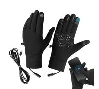 Pzmjwkyn Heated Gloves, USB Plug in Winter Windproof Hand Warmer Mittens | Winter Windproof Hand Warmer Touchscreen Electric Heating Gloves Outdoor Sports Heated Mittens Cycling Skiing Motorcycle