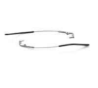 PZOFERLIN Branches de lunettes Branches de rechange en métal for lunettes sans monture, lot de 1 paire, multicolore, 5,5 pouces(Silver Gray)