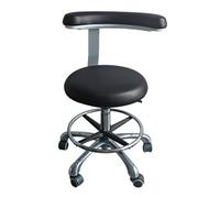 PZOFERLIN Chaises Tabourets médicaux Tabouret d'assistant Dentaire avec Dossier et accoudoirs, pivotant à 360 degrés, réglable en Hauteur(C2)