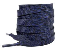 PZOFERLIN Lacets Lacets multicolores texture craquelée éclatée 120-160 cm for hommes femmes(Black Blue,160)