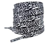 PZOFERLIN Lacets Lacets multicolores texture craquelée éclatée 120-160 cm for hommes femmes(Black White,140)