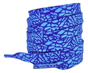 PZOFERLIN Lacets Lacets multicolores texture craquelée éclatée 120-160 cm for hommes femmes(Blue,140)