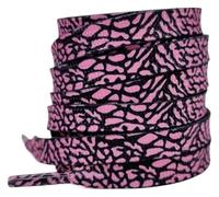 PZOFERLIN Lacets Lacets multicolores texture craquelée éclatée 120-160 cm for hommes femmes(Pink Black,140)