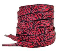 PZOFERLIN Lacets Lacets multicolores texture craquelée éclatée 120-160 cm for hommes femmes(Red Black,120)