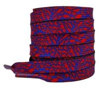 PZOFERLIN Lacets Lacets multicolores texture craquelée éclatée 120-160 cm for hommes femmes(Red Blue,140)