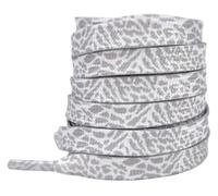 PZOFERLIN Lacets Lacets multicolores texture craquelée éclatée 120-160 cm for hommes femmes(White Gray,140)