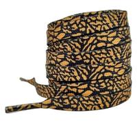 PZOFERLIN Lacets Lacets multicolores texture craquelée éclatée 120-160 cm for hommes femmes(Yellow Black,120)