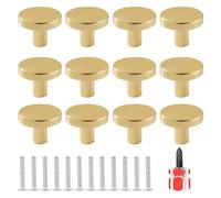 PZOFERLIN Poignées d'armoires Boutons et poignées d'armoire de remplacement en aluminium brossé multicolore, 10 12 20 pièces(Gold-12pcs)
