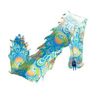 PZOFERLIN Ruban de Fitness Dragon Dance Dragon Poi Streamer Ruban de Danse for Jonglerie Gymnastique Multicolore Plusieurs Tailles(Light Blue,8M)