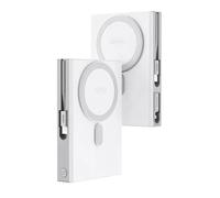 Pzoz-Banque D'alimentation À Charge Rapide Avec Support, Chargeur Sans Fil Mag-Safe, Type C, Qc, Pd, Iphone 15, 14, 13, Iwatch, 10000mah