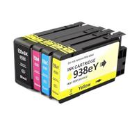 PZPSEQGM 1 Jeu de Cartouches d'encre Couleur 936 937 938e, Compatible avec Officejet Pro 4S6X3A 4S6X0A 9110b 9120 9130 9720 9730(938 4Color 1set)