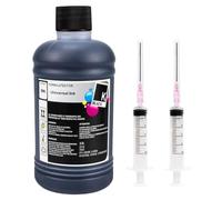 PZPSEQGM 250 ML de Colorant à Encre Universel Refill Kit Ciss Compatible avec DeskJet OfficeJet et Les Cartouches XL(1 Cyan)